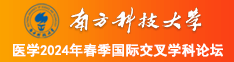 鸡巴插骚逼青春视频南方科技大学医学2024年春季国际交叉学科论坛